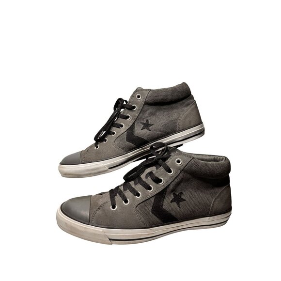 Converse Mens Gray High-Top Sneakers Size 13 With Black Accents - Picture 5 of 14